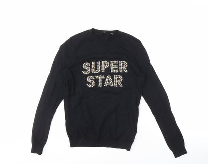 Womens UK Size XS Ted Baker Black Pullover Jumper