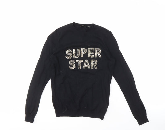 Womens UK Size XS Ted Baker Black Pullover Jumper