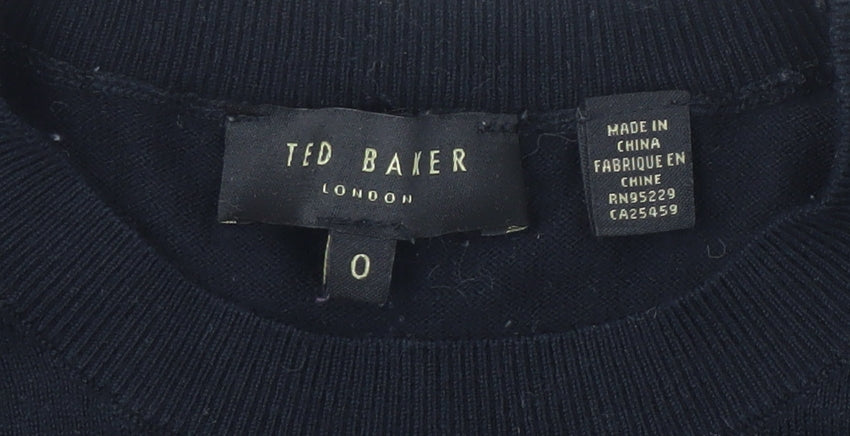 Womens UK Size XS Ted Baker Black Pullover Jumper