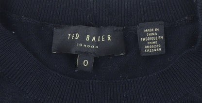 Womens UK Size XS Ted Baker Black Pullover Jumper