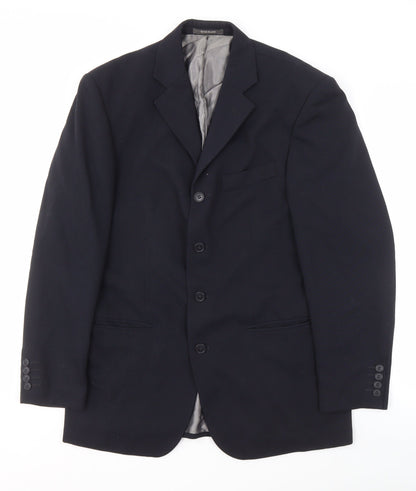 Mens UK Size 38 River Island Regular Black Suit Jacket