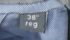 Mens UK Size 38 River Island Regular Black Suit Jacket
