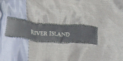 Mens UK Size 38 River Island Regular Black Suit Jacket
