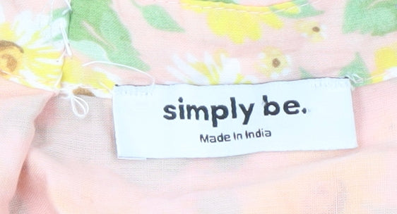 Simply Be Women's Floral Dress Multicoloured Size 16