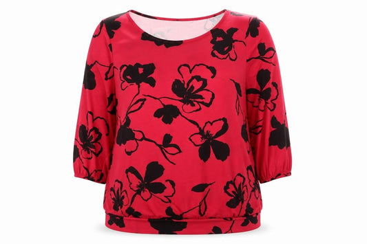 Womens UK Size 22 Bonmarché Red Basic Blouse
