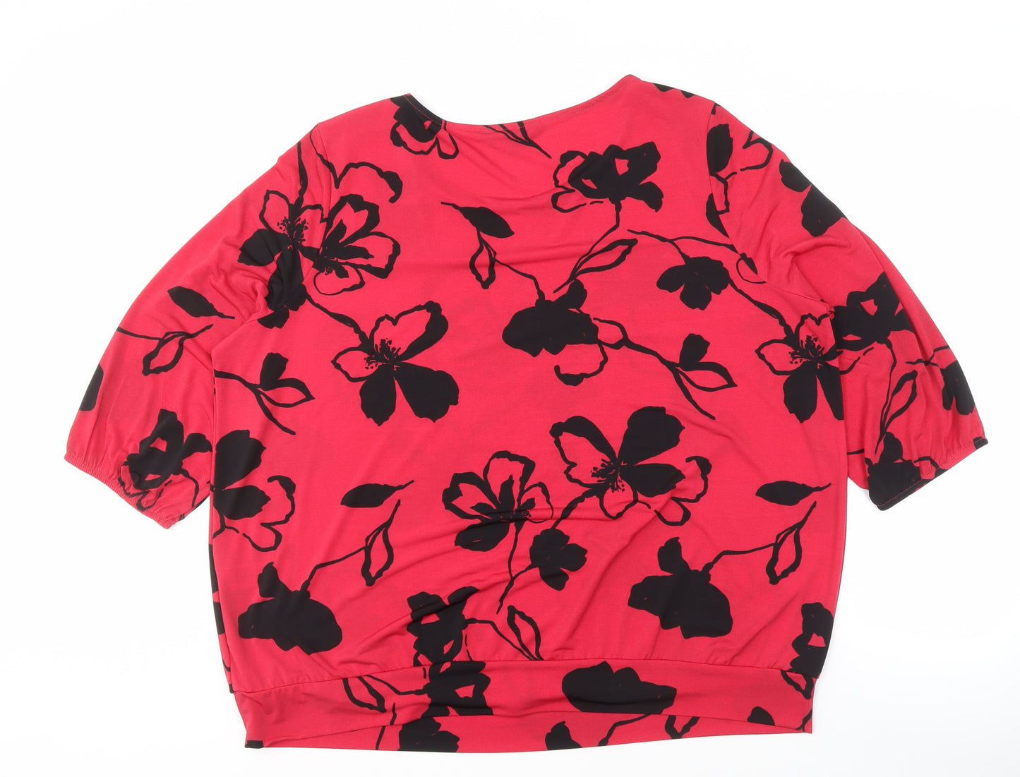 Womens UK Size 22 Bonmarché Red Basic Blouse