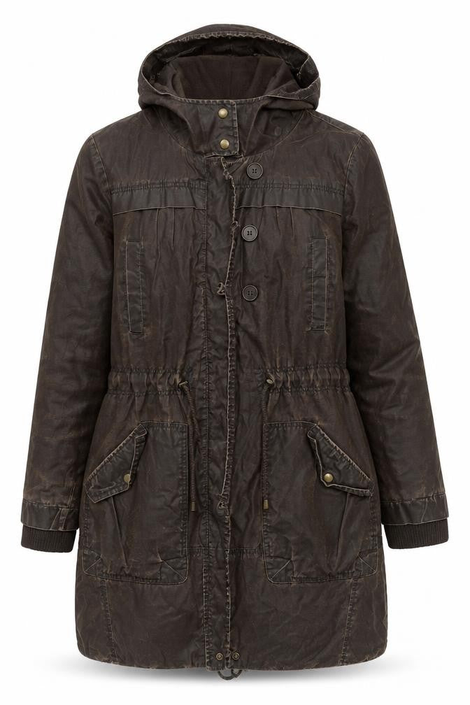 Womens UK Size 14 Marks and Spencer Brown Parka Coat