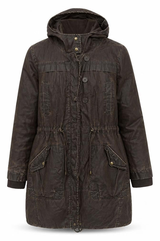 Womens UK Size 14 Marks and Spencer Brown Parka Coat