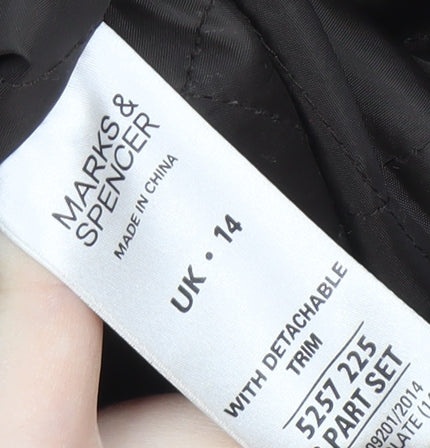 Womens UK Size 14 Marks and Spencer Brown Parka Coat