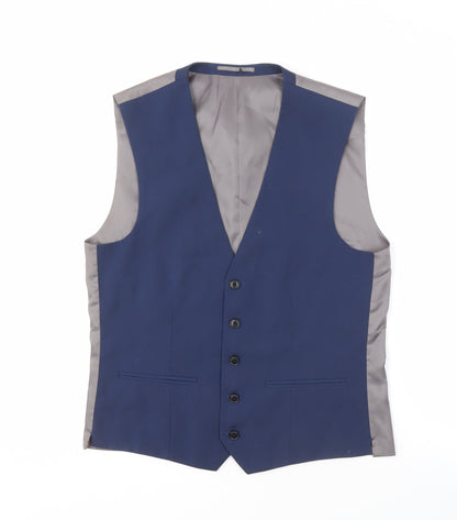 Mens UK Size 38 NEXT Regular Blue Suit Waistcoat