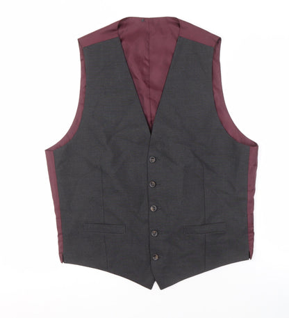 Marks & Spencer Grey Suit Waistcoat M Unisex Formal
