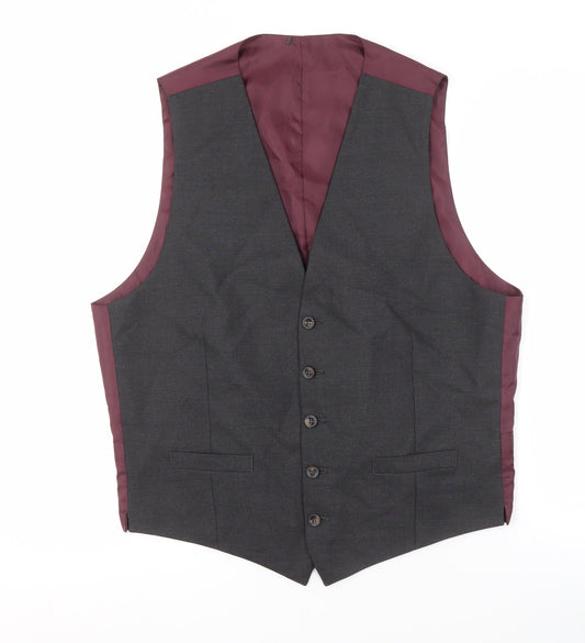 Marks & Spencer Grey Suit Waistcoat M Unisex Formal