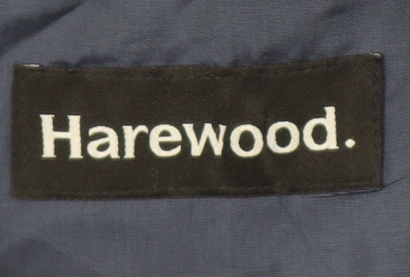 Harewood Men's Blue Striped Wool Blazer, Double-Breasted, 38L