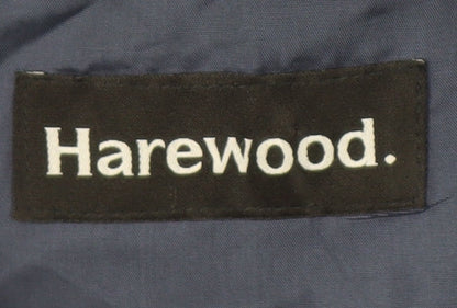 Harewood Men's Blue Striped Wool Blazer, Double-Breasted, 38L