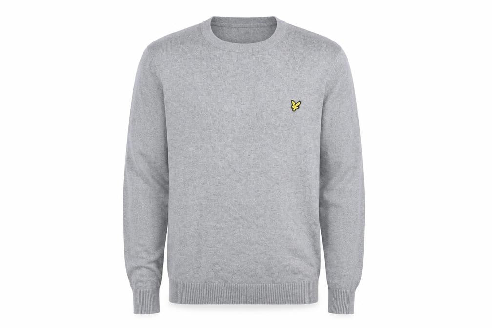 Mens UK Size L Lyle & Scott Grey Pullover Jumper