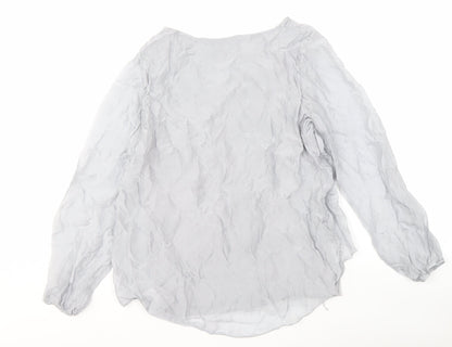 Tendenze Women's Grey Long Sleeve Blouse, Size S