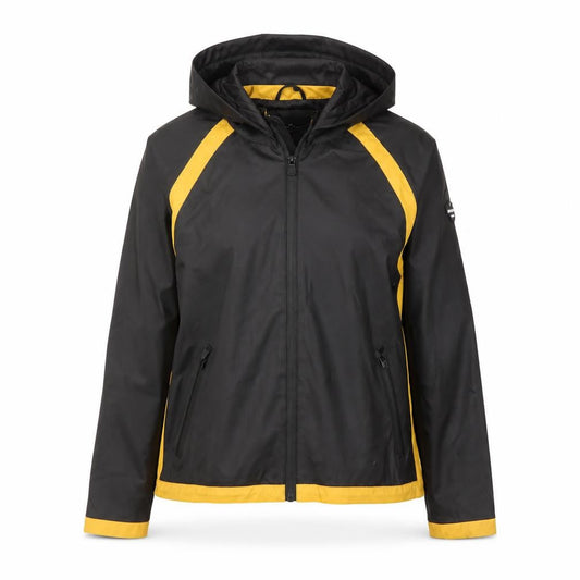 Jayloucy Women's Black Hooded Rain Jacket Size 10