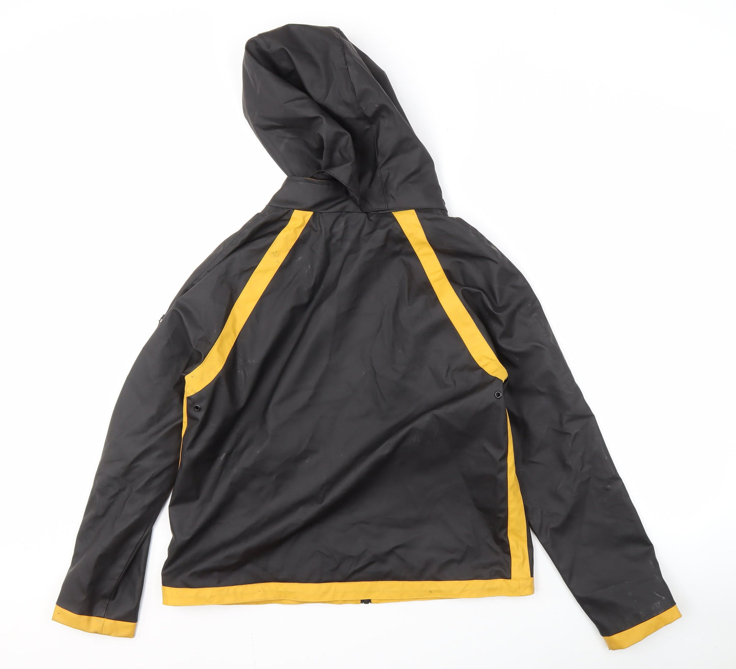 Jayloucy Women's Black Hooded Rain Jacket Size 10