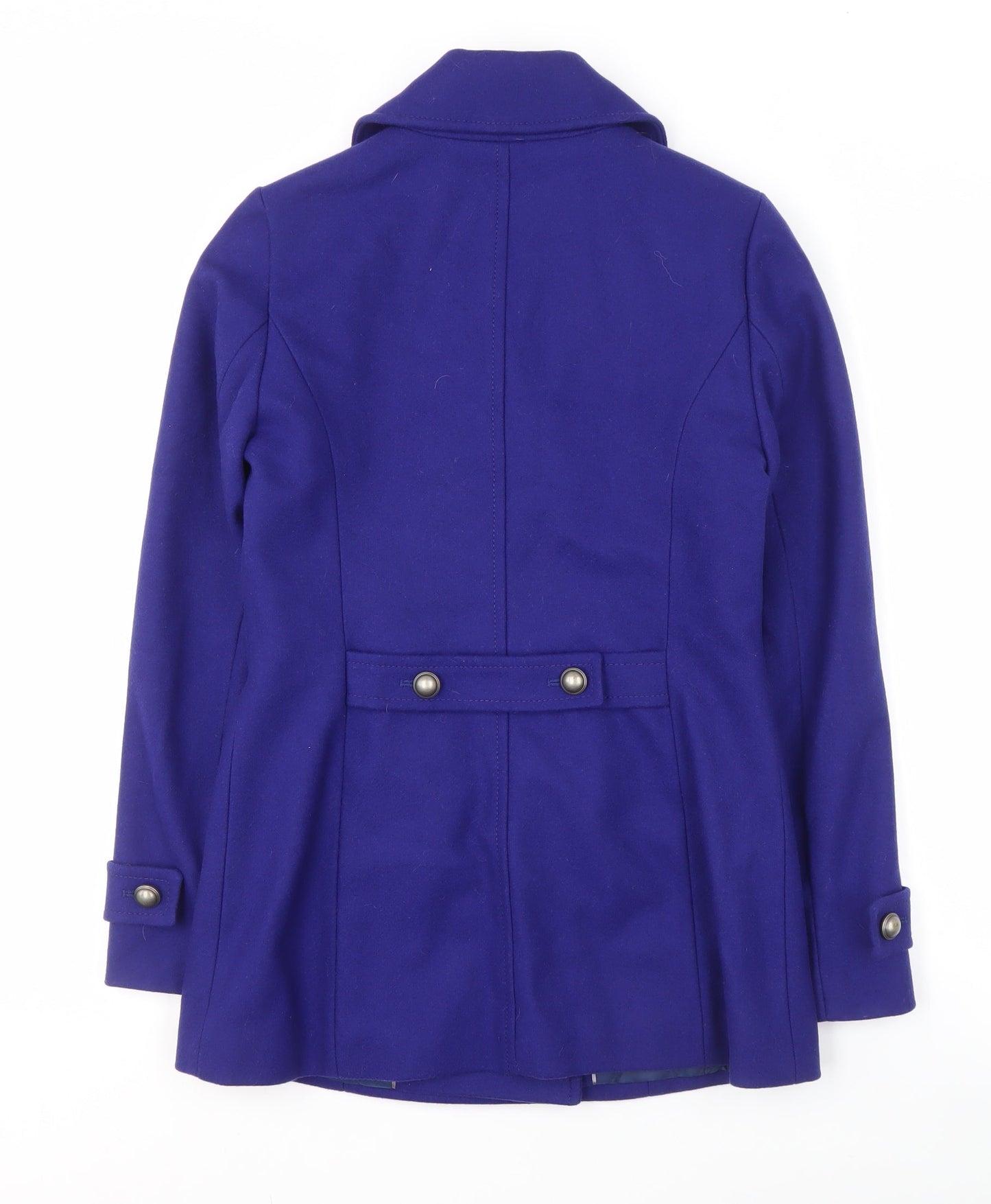 Womens UK Size 8 Laura Ashley Blue Pea Coat