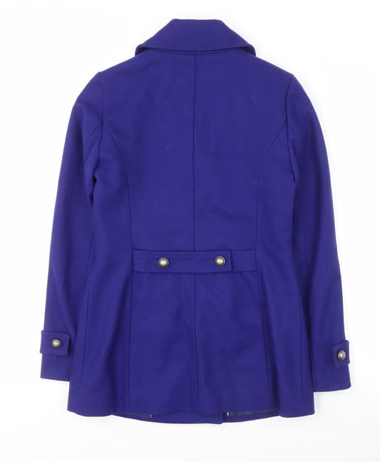 Laura Ashley Women's Blue Wool Pea Coat Size 8