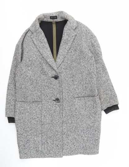 Womens UK Size S Topshop Grey Overcoat
