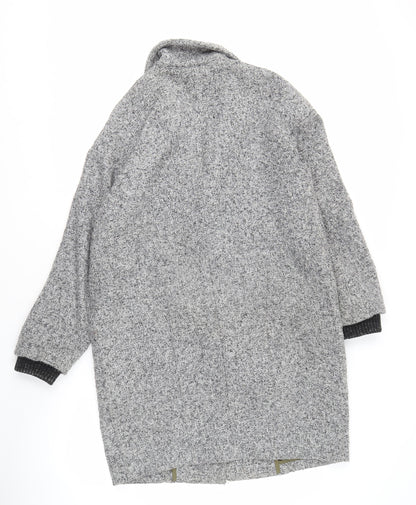 Womens UK Size S Topshop Grey Overcoat
