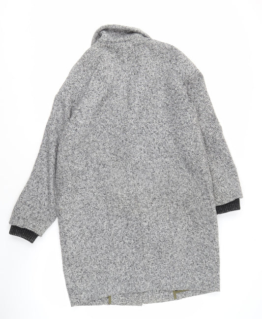Womens UK Size S Topshop Grey Overcoat