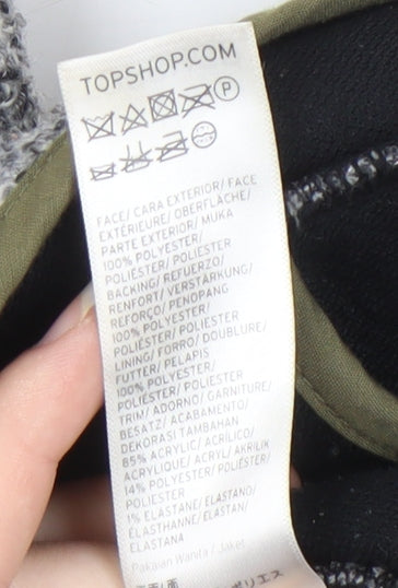 Womens UK Size S Topshop Grey Overcoat
