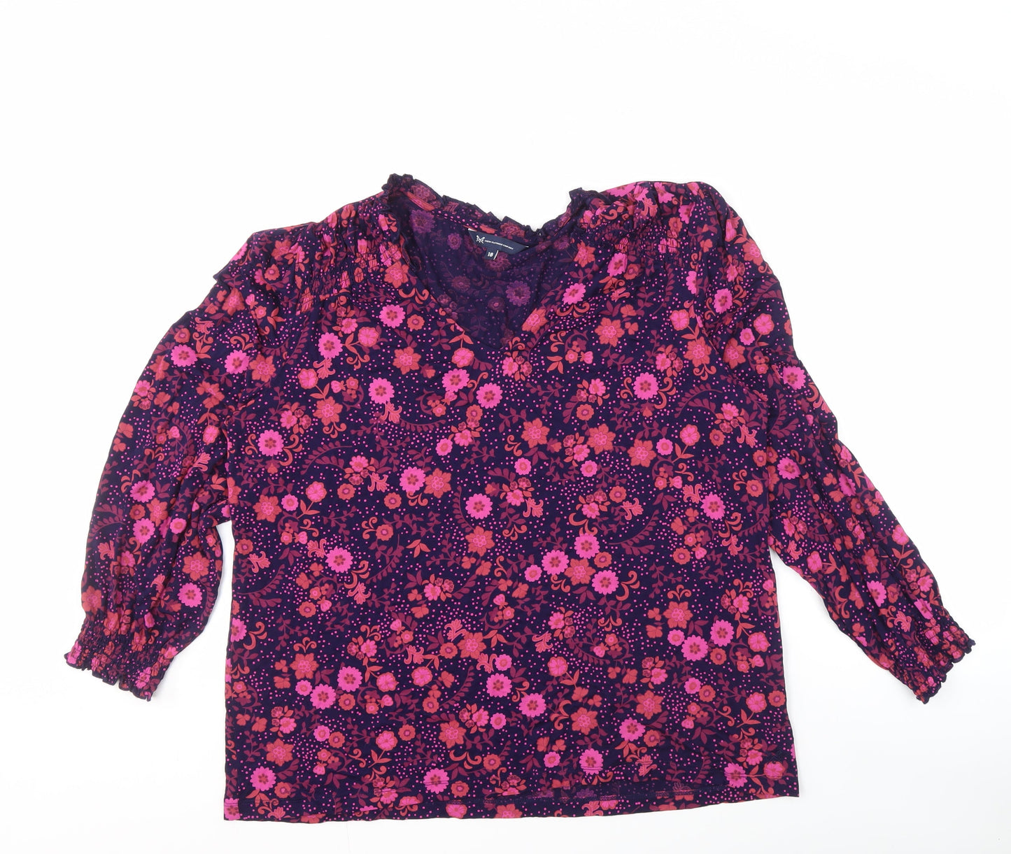 Womens UK Size 18 Crew Clothing Company Multicoloured Basic Blouse