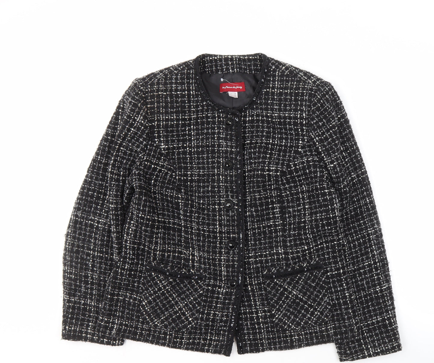 Womens UK Size 16 la Maison du Jersey Black Blazer