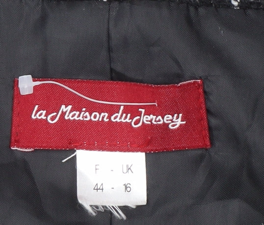 Womens UK Size 16 la Maison du Jersey Black Blazer