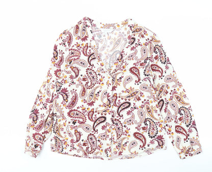 Womens UK Size 12 Principles Multicoloured Basic Blouse