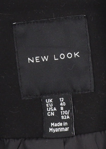 New Look Women's Black Coat Size 12