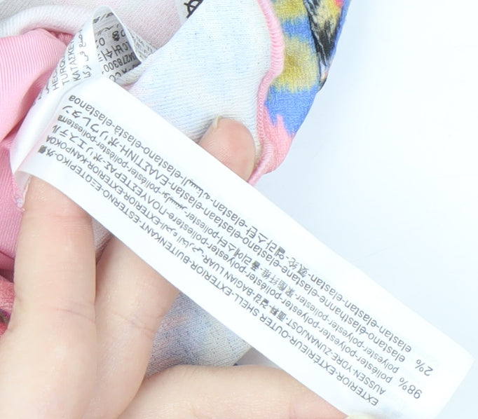 Bershka Women's Pink Butterfly Cropped Blouse M