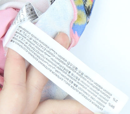 Bershka Women's Pink Butterfly Cropped Blouse M