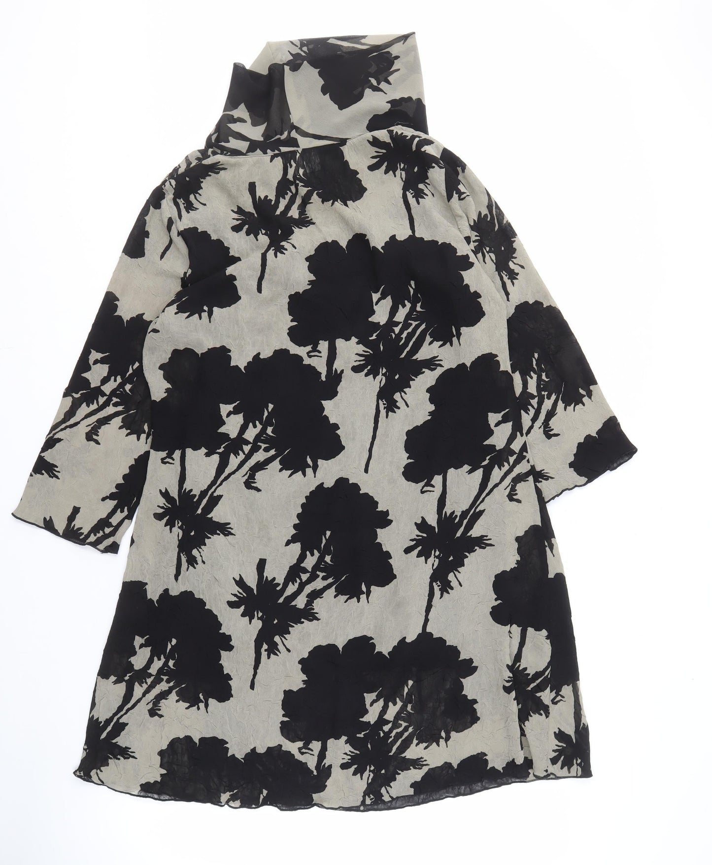 Adini Women's Black Floral Long Sleeve Dress