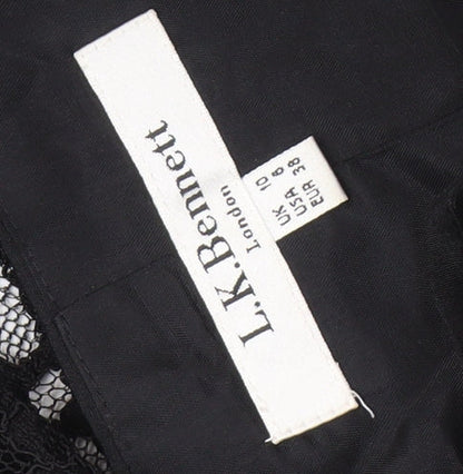 L.K. Bennett Women's Black Lace Sheath Dress Size 10