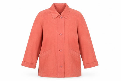 Summer-Trend Women's Pink Coat, Size 10, Button Closure