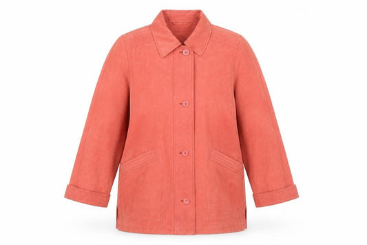Summer-Trend Women's Pink Coat, Size 10, Button Closure