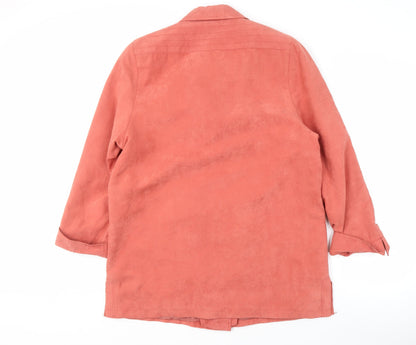 Summer-Trend Women's Pink Coat, Size 10, Button Closure