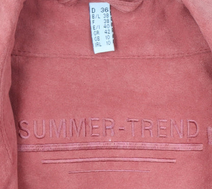 Summer-Trend Women's Pink Coat, Size 10, Button Closure