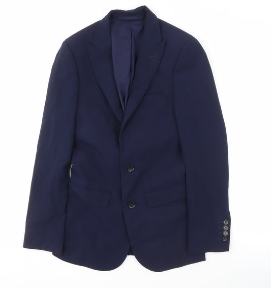 Mens UK Size 34 ONESIX5IVE Regular Blue Suit Jacket