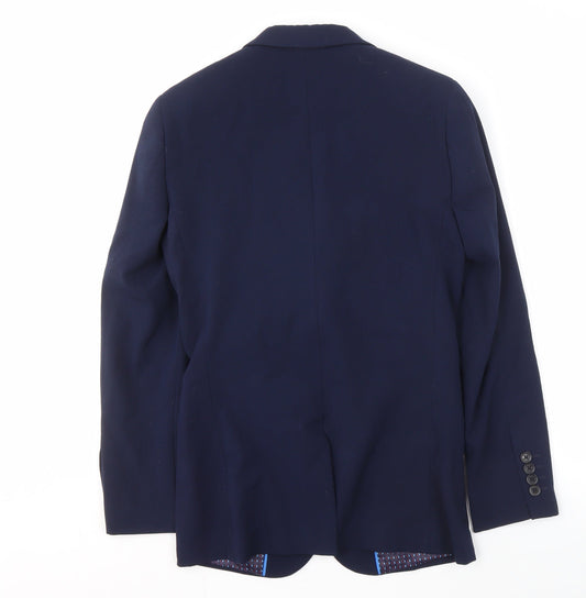 Mens UK Size 34 ONESIX5IVE Regular Blue Suit Jacket