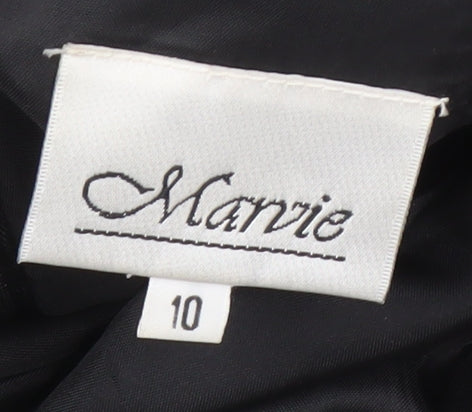 Marvie Women's Black Beaded Long Sleeveless Dress