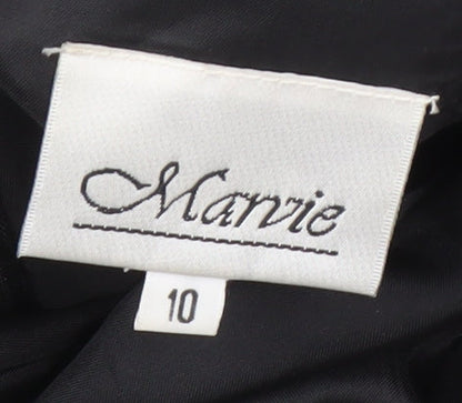 Marvie Women's Black Beaded Long Sleeveless Dress