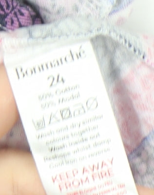 Womens UK Size 24 Bonmarché Multicoloured Basic Blouse