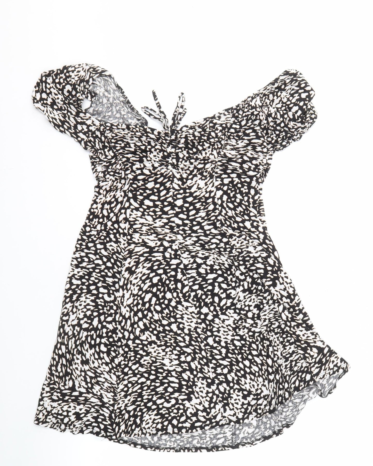 New Look Women's Black Animal Print Dress Size 16