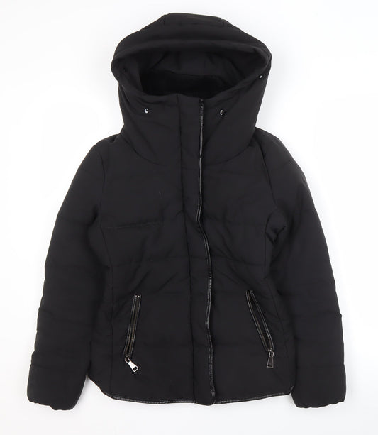 Quiz Women's Black Puffer Jacket Size 6