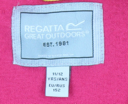 Regatta Girls Pink Fleece Pullover, Size 11-12, Lightweight
