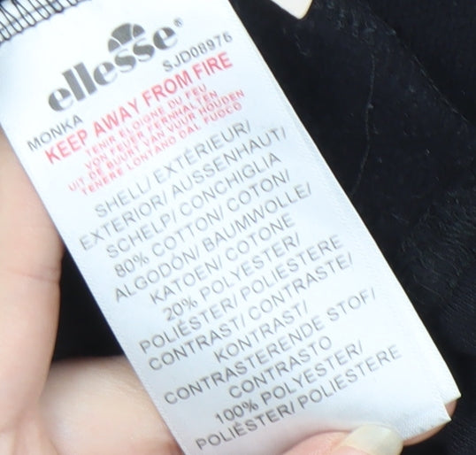Ellesse Women's Black Hoodie, Size 12, Comfortable Fit